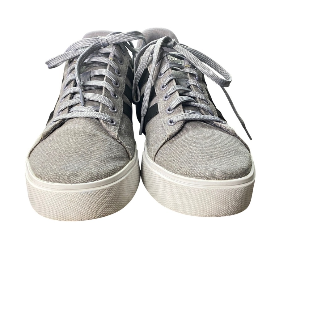 Adidas Daily 3.0 Mens Sneakers Grey Black Canvas Low Top Shoes IF4493 Size 10.5 - Picture 6 of 14